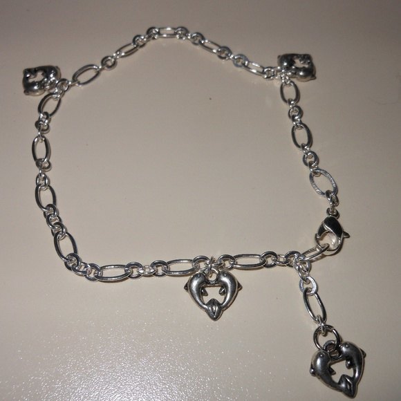 Kissing Dolphins Anklet - Picture 1 of 3